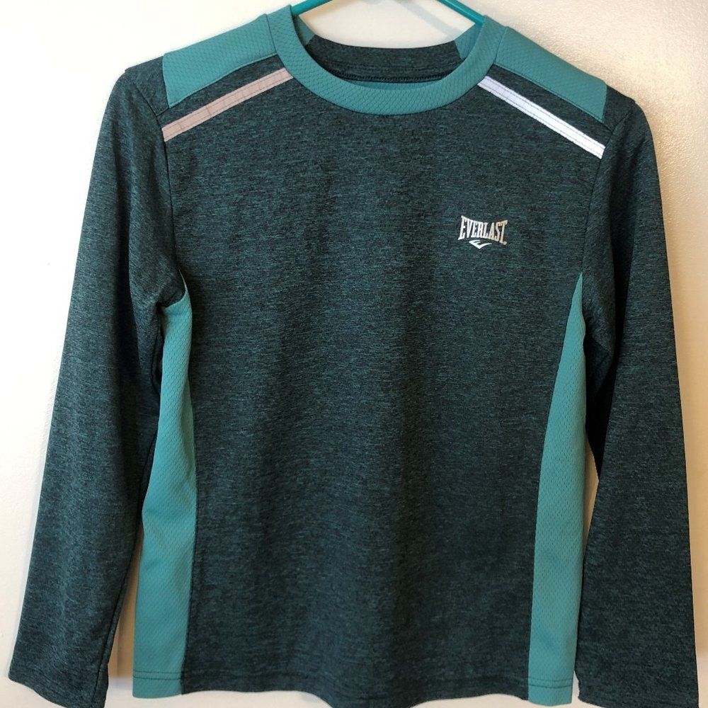 Everlast Boys Long Sleeve Green/Teal Size M 10/12